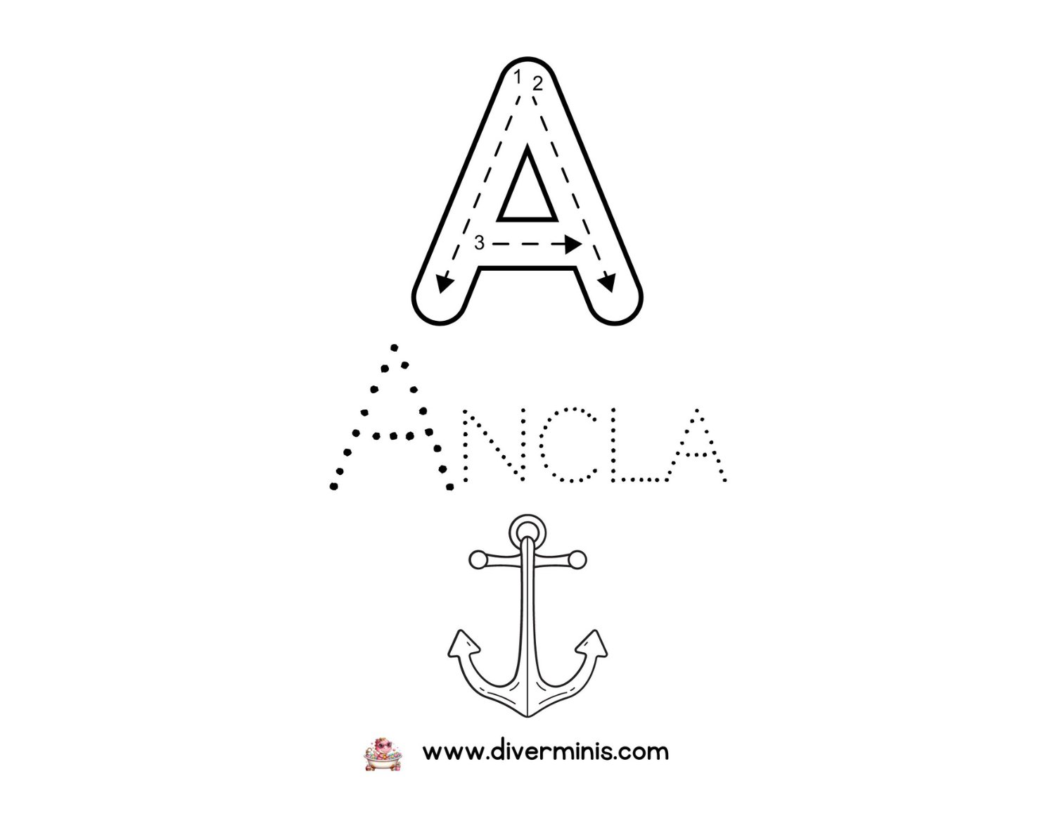 Imprimible abecedario grafomotricidad - Imagen 2